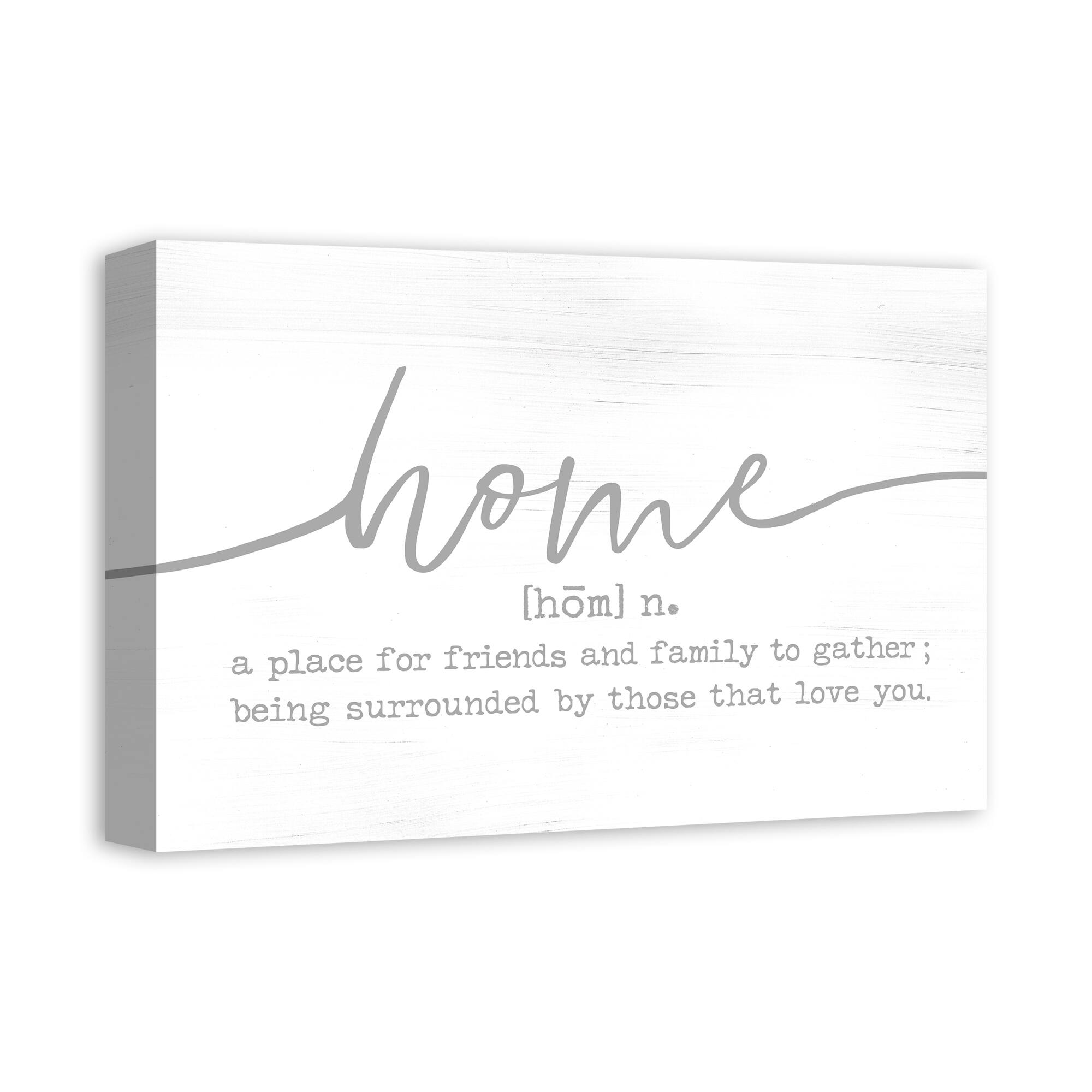 Gray Whitewash Home 12" x 18" Canvas Wall Art